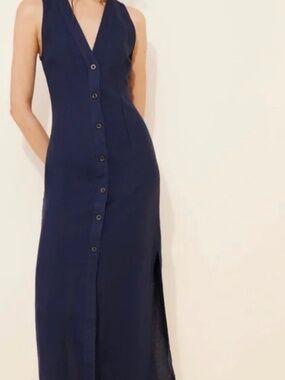 Onia for Anthropologie Navy Sleeveless Maxi Dress